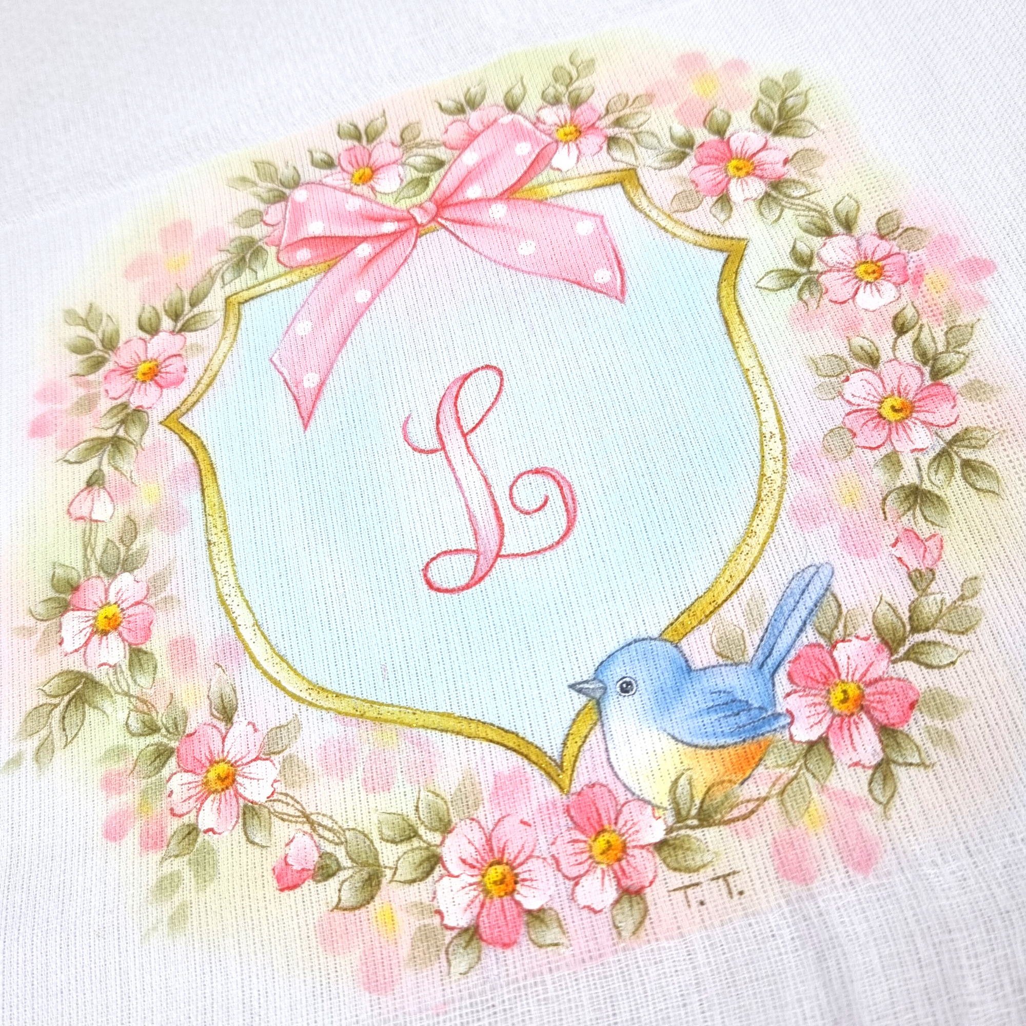 Monograma floral com alfabeto