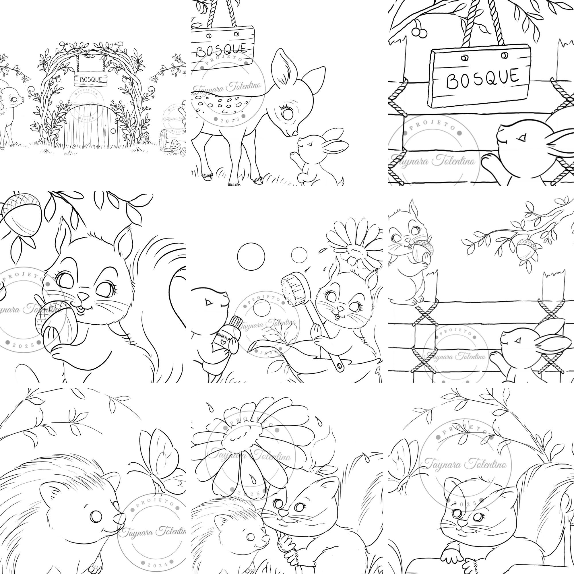 Riscos extras - Animais do bosque