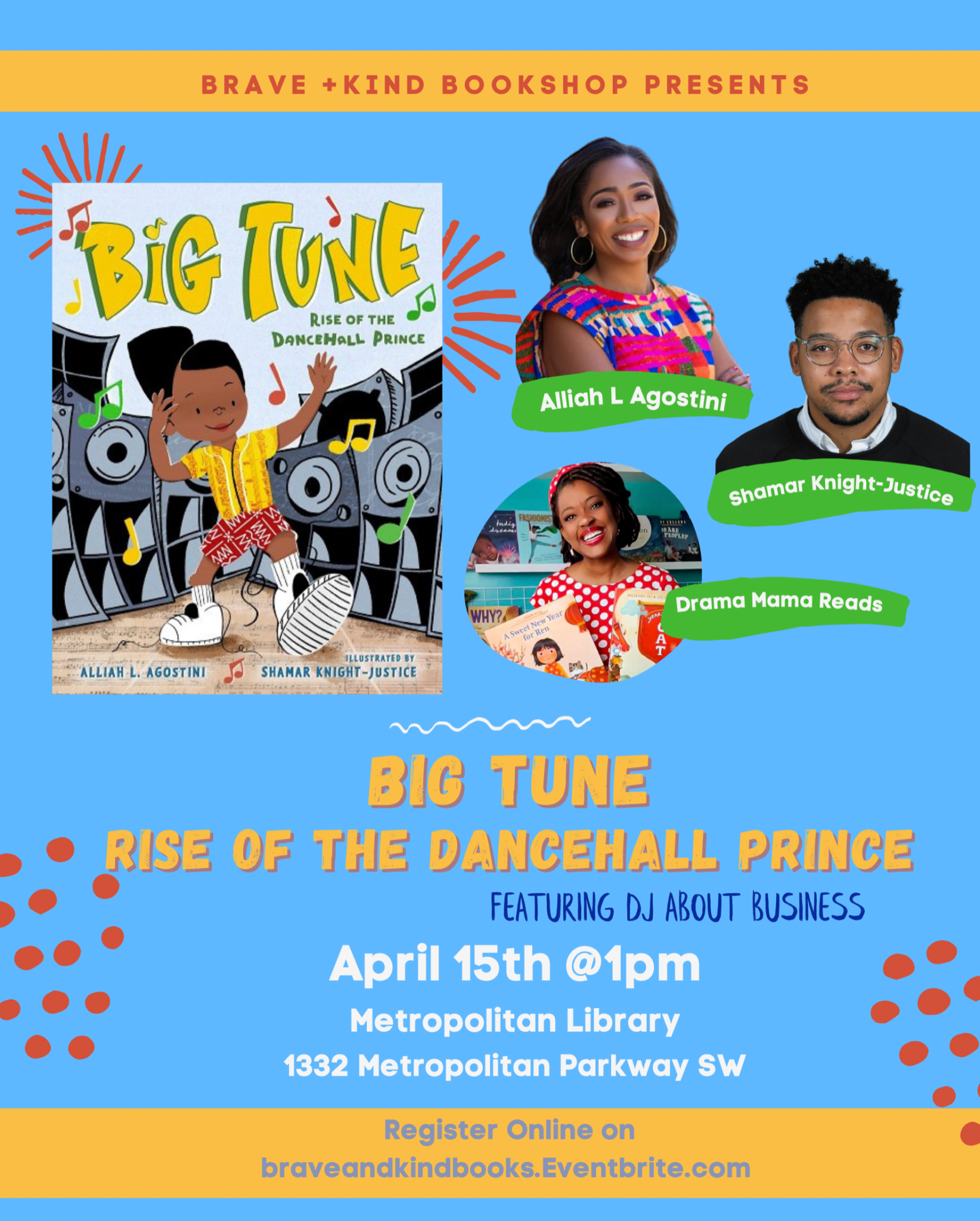 BIG TUNE ATL LAUNCH PARTY at Metropolitan Library with Drama Mama + Brave and Kind Booksellers