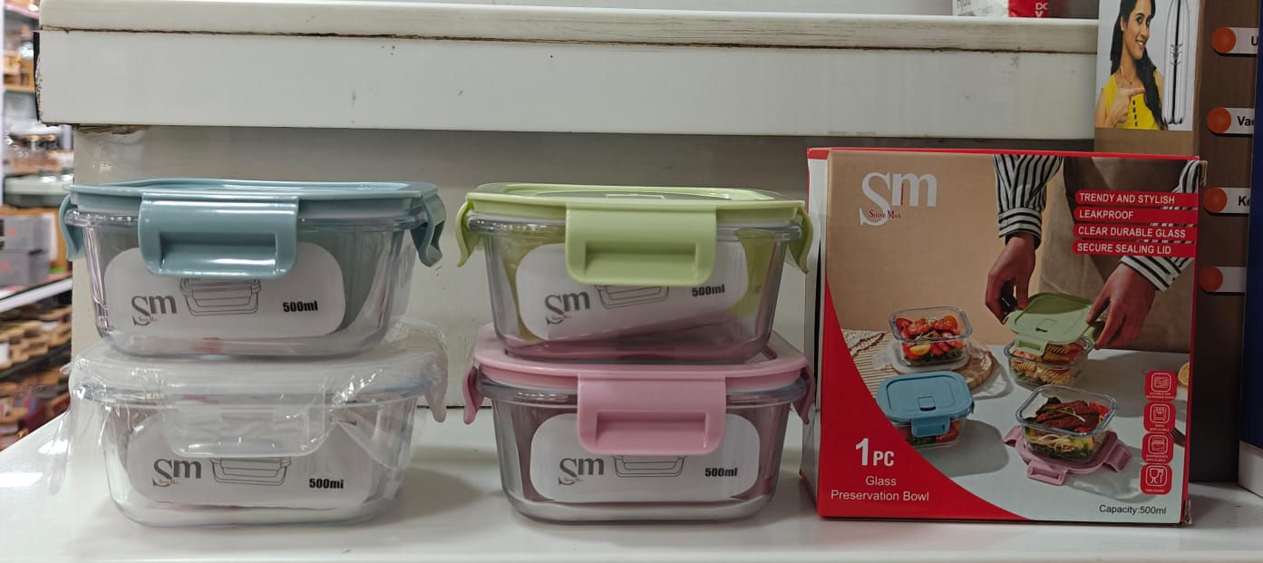 Square Glass Bowl 500ml