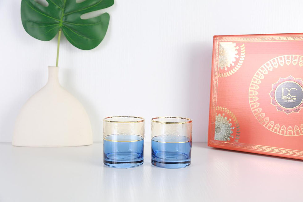 Crystal Glass Blue Color