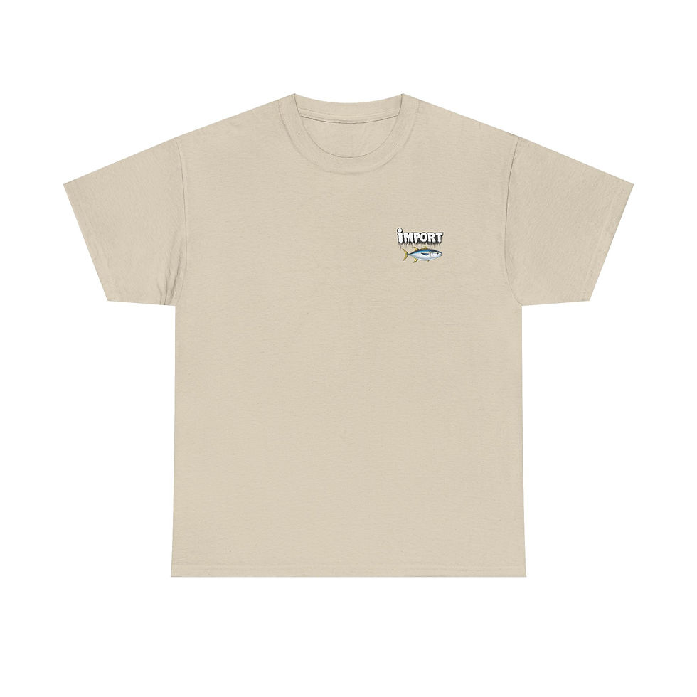 Thumbnail: T-Shirt — "Types of Tuna" Fish Chart Tee (Includes "Import Tuna" Sushi Graphic)