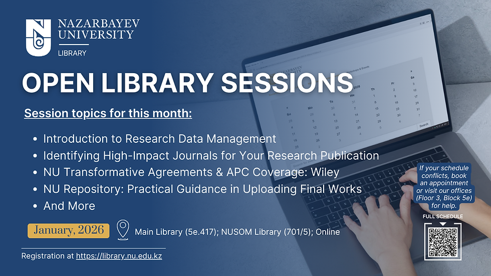 Open Library Sessions: Jan 12-16, 2026