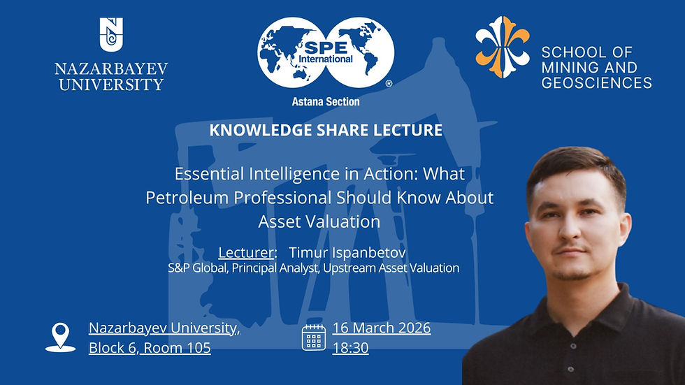  Knowledge Sharing Lecture: Upstream Asset Valuation in the Oil & Gas Industry