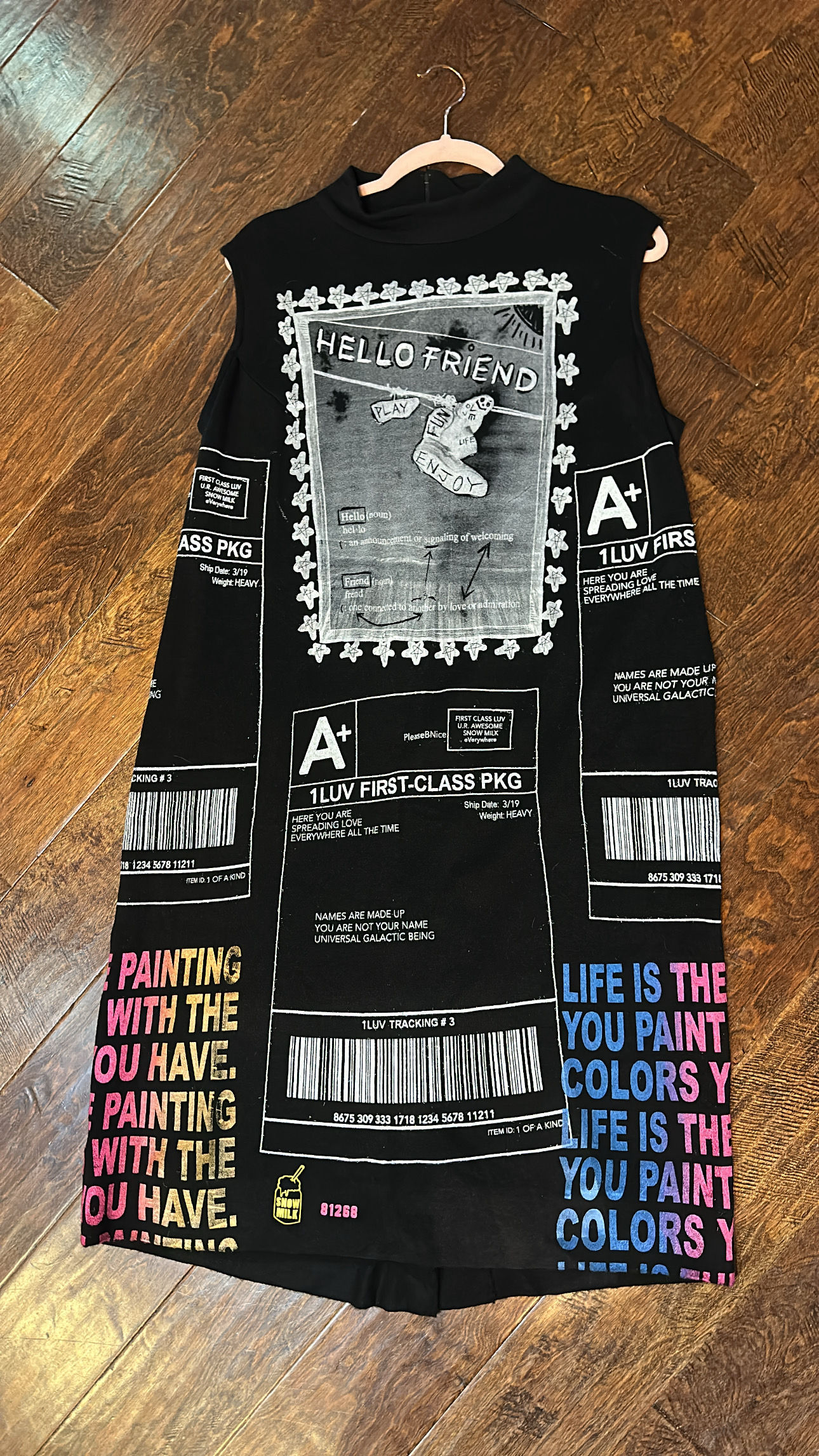 Black Mock Neck Dress-Snow Milk