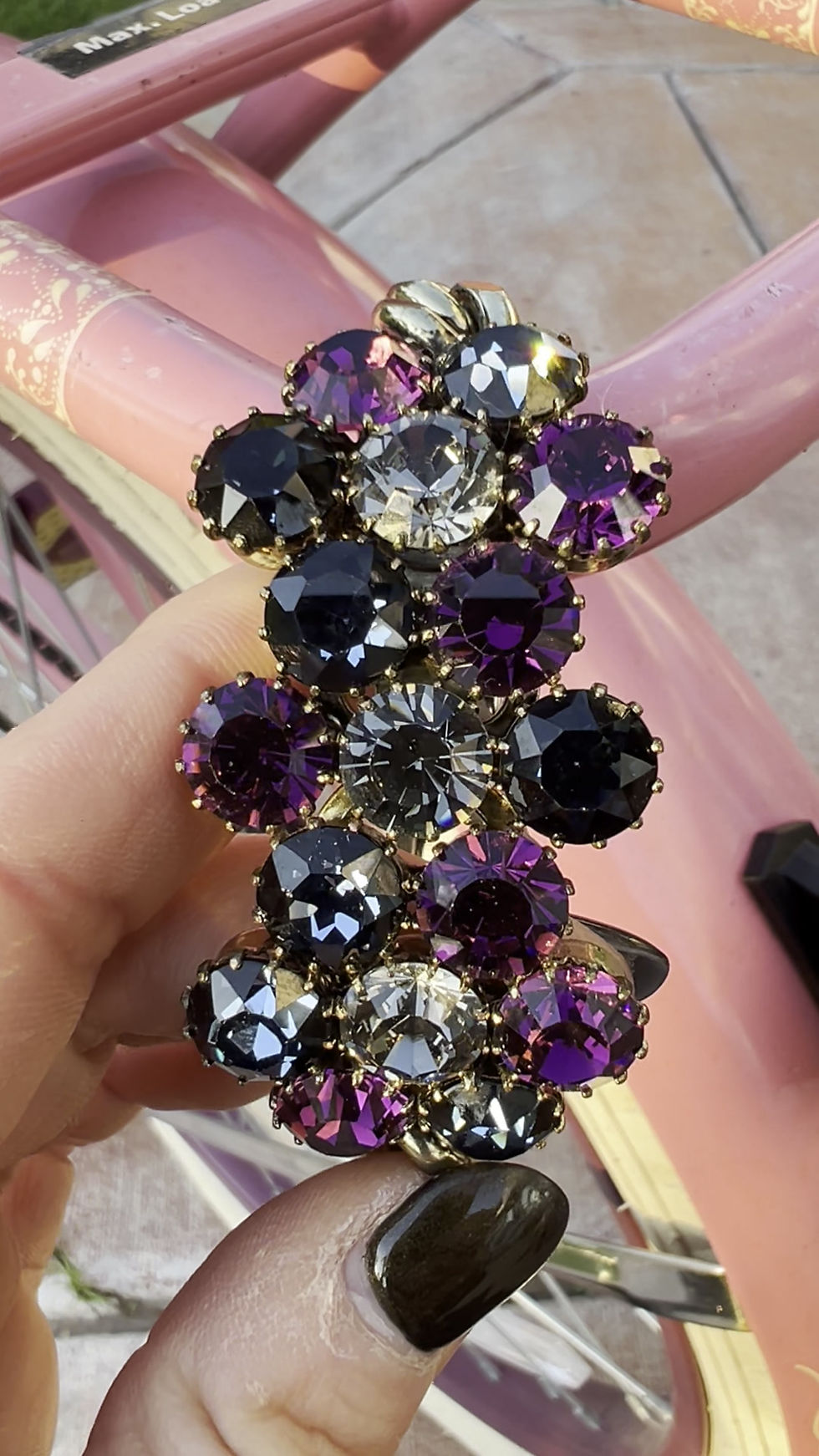 Thumbnail: Vintage Fuchsia Blue Grey Bracelet Rodrigo Otazu on Los Angeles Magazine