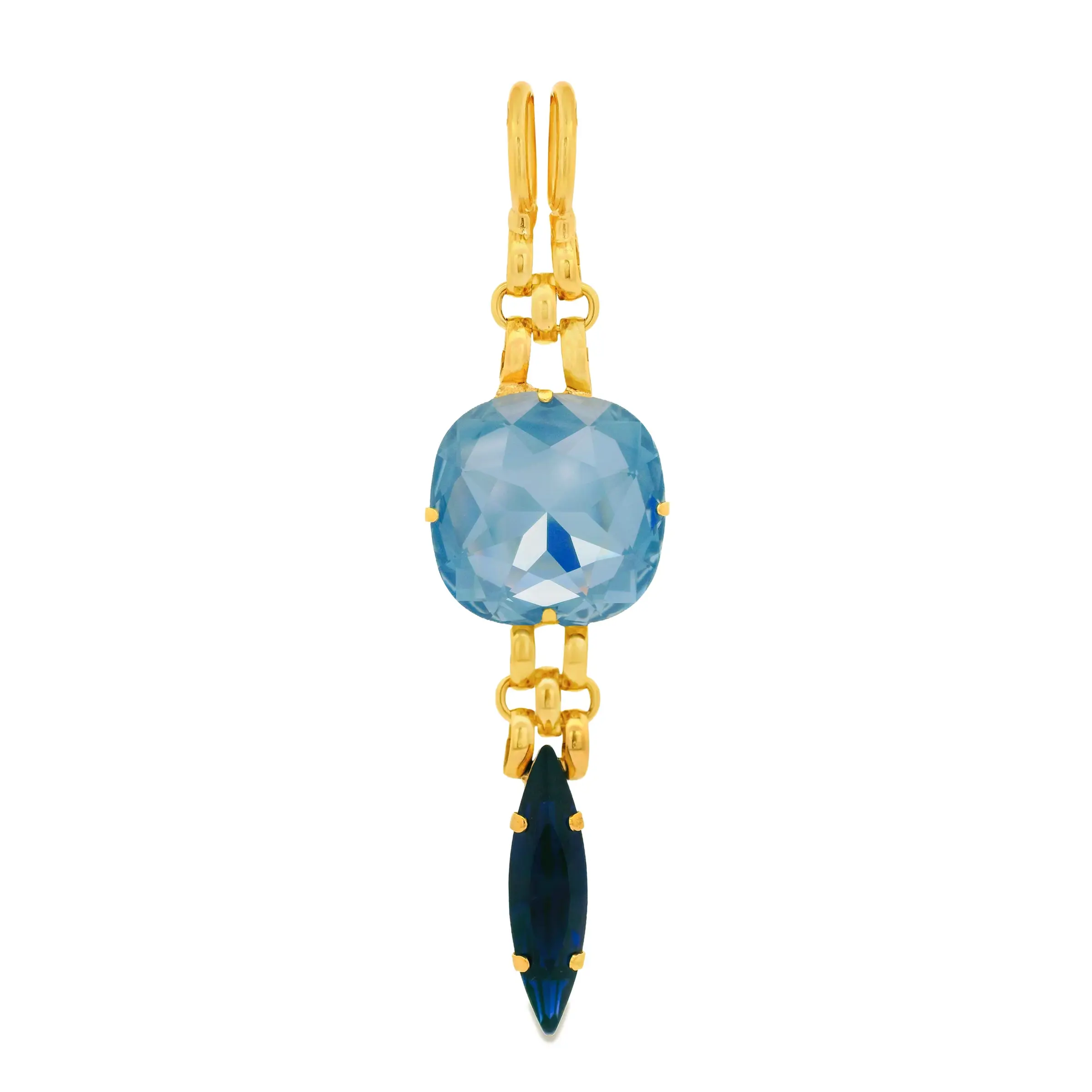 Blue and Gold Crystal Pendant