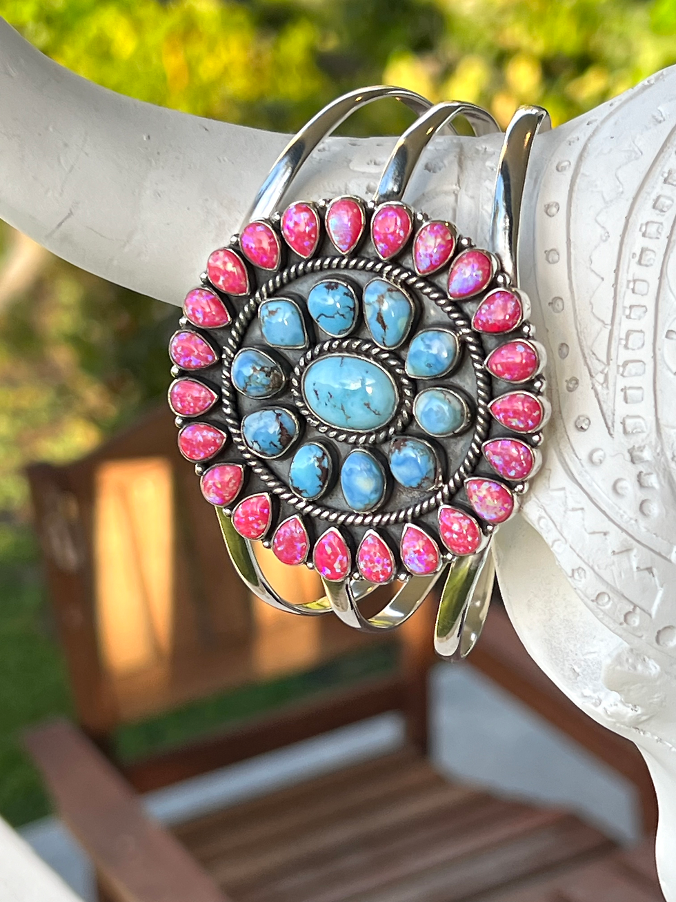 Thumbnail: Nizhoni Jewelry Golden Hills Turquoise Statement Cuff