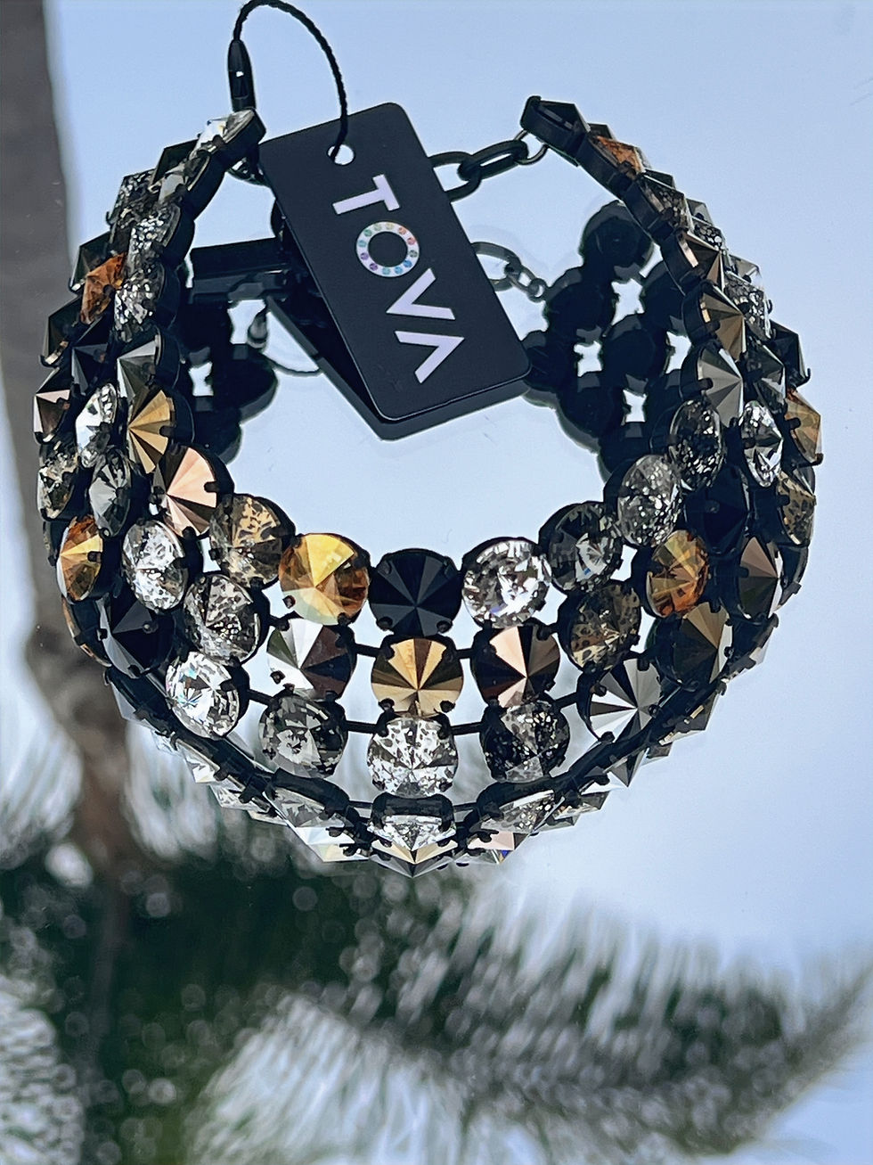 Thumbnail: 3 Layer Mixed Metal Choker on mirror table
