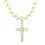 Thumbnail: Gold Champagne Crystal Cross Necklace