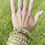 Thumbnail: Sabrina Cuff Gold 4 Stack of Bracelets-TOVA