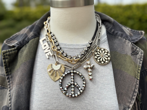 Joaquina Necklace In Mixed Metal-TOVA | Moxie Tales