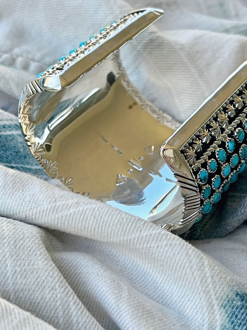 Thumbnail: Turquoise and Silver Statement Cuff