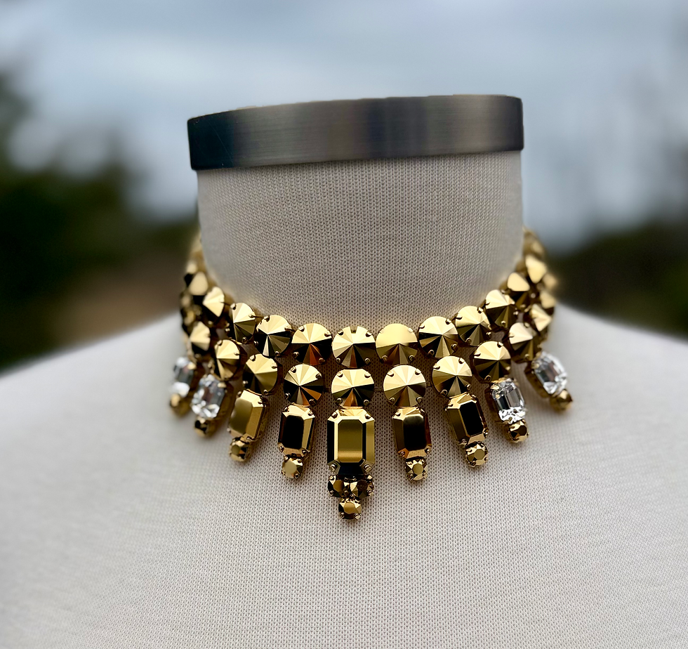 Thumbnail: Elowen Gold Choker Necklace by TOVA