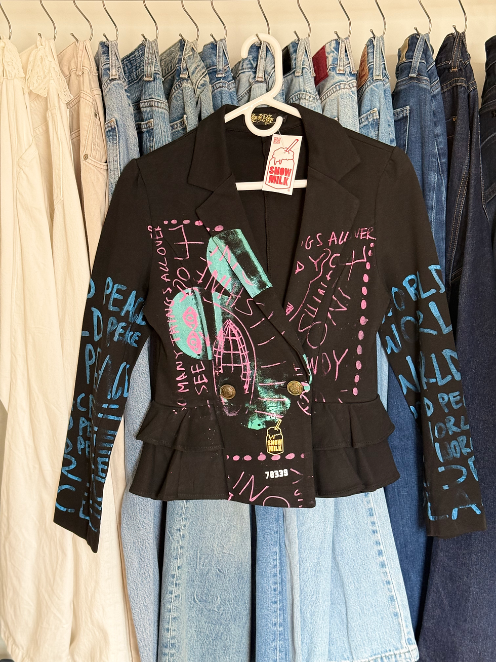 Thumbnail: Vintage World Peace Band Style Blazer by Snow Milk