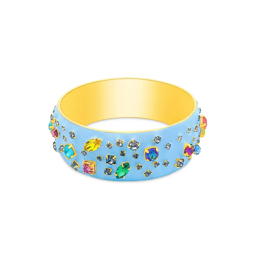 ICE BLUE ENAMEL CRYSTAL BRACELET