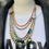 Thumbnail: Rainbow Crystal Multi Strand Necklace on Black Dress