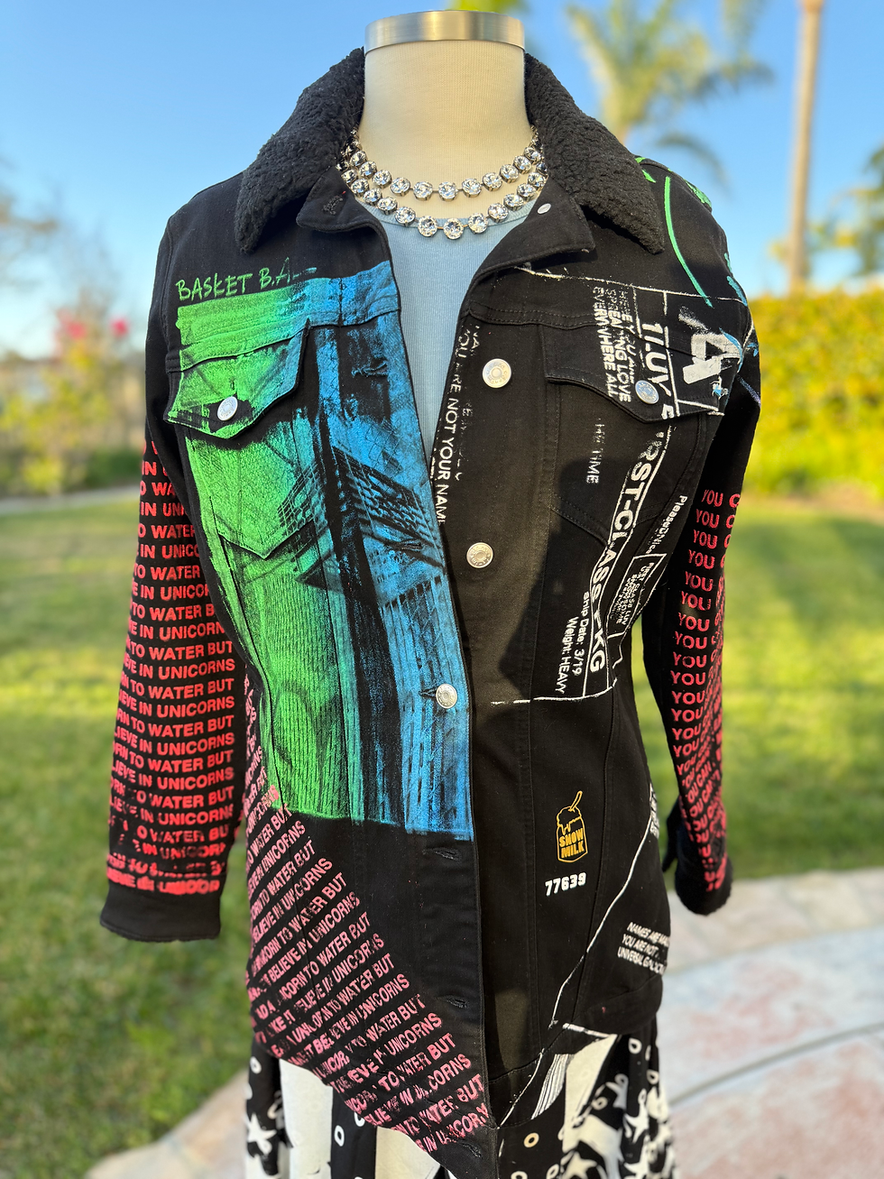 Thumbnail: Unicorn/Basketball/1LUV Postage Jacket by Snow Milk