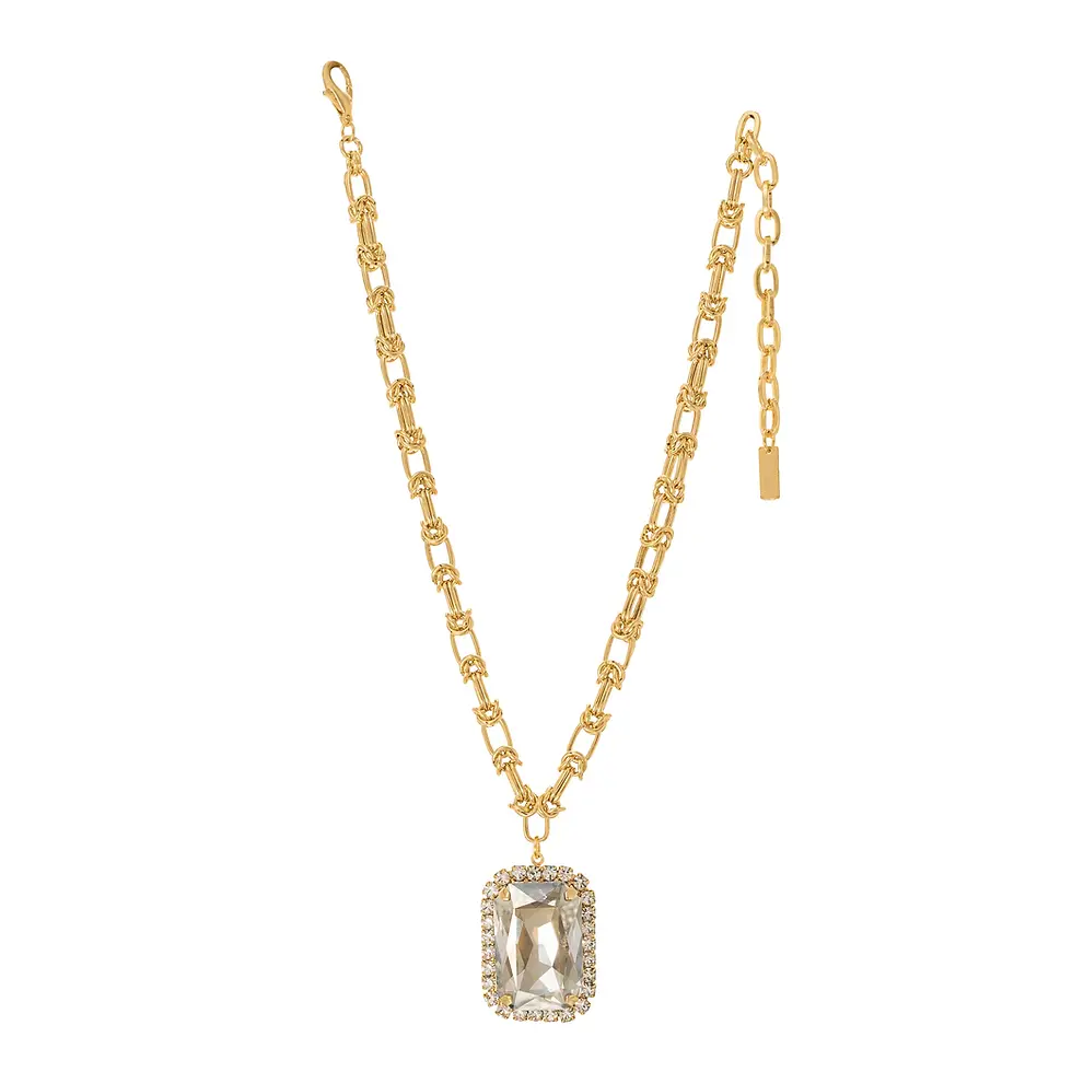 Thumbnail: Soleil Necklace Antique Gold Silver Shade-TOVA