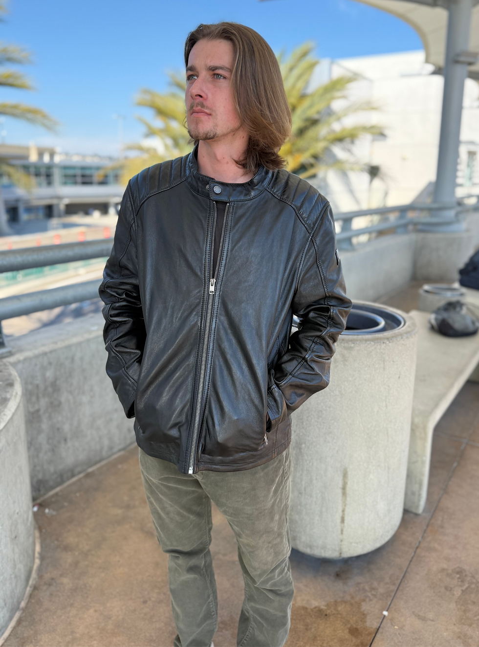 Thumbnail: George 250 UF Leather Jacket, Black-by Mauritius