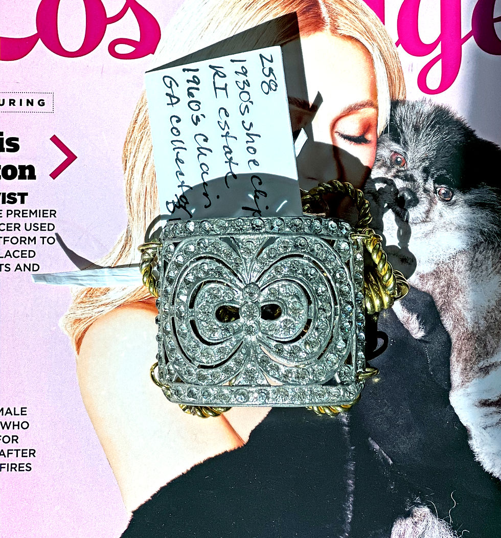 Vintage Rhinestone Shoe Clip Bracelet-1930s