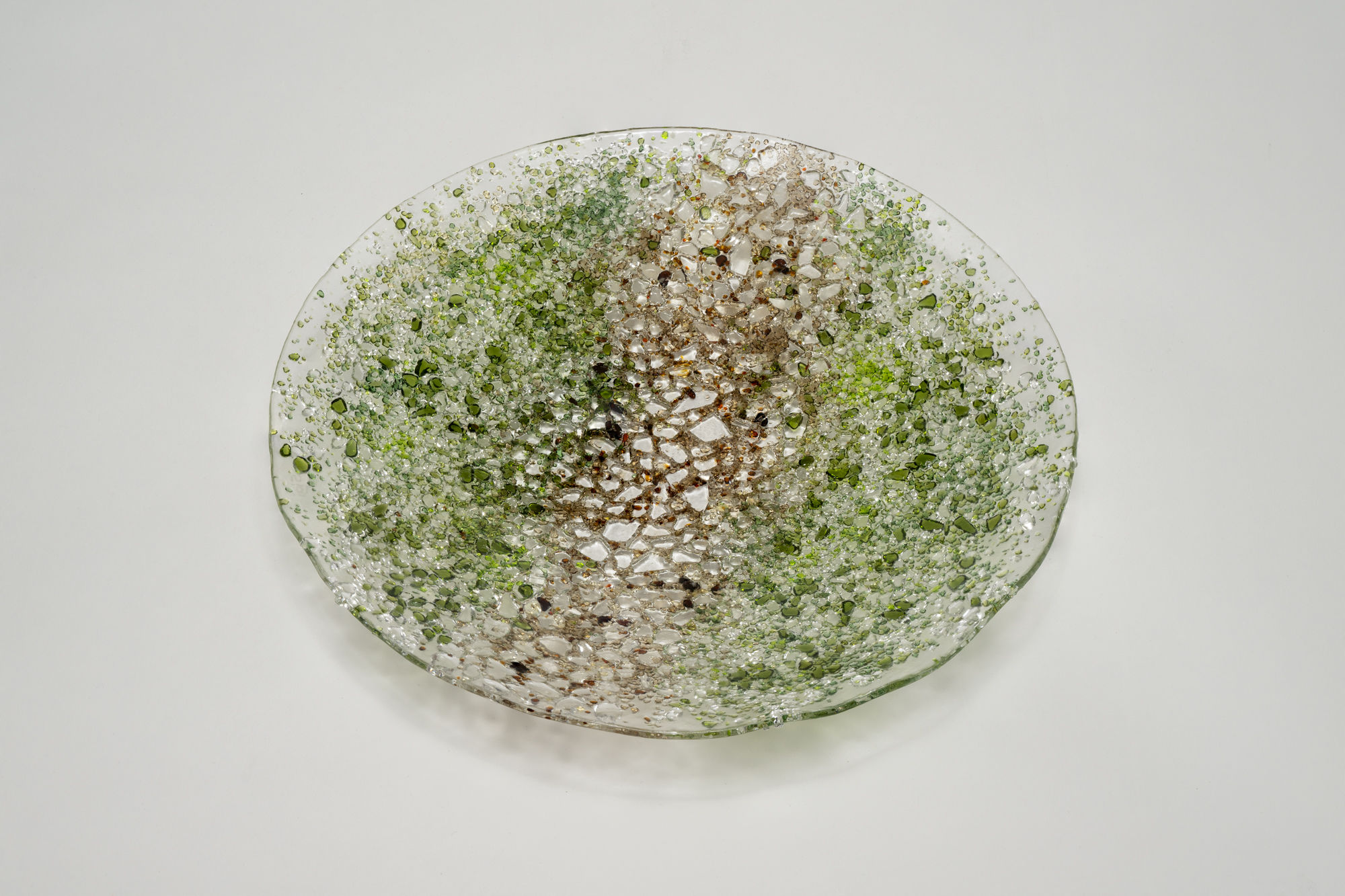 'Riverbed'  - Fused Glass Centrepiece Bowl