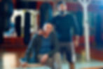 Entrenador con boxeador