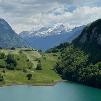 Easy Walk Seelisbergsee Switzerland. Discover the Scenic 7 minutes Walk from the Bus Stop to Stunning Seelisbergsee, Switzerland