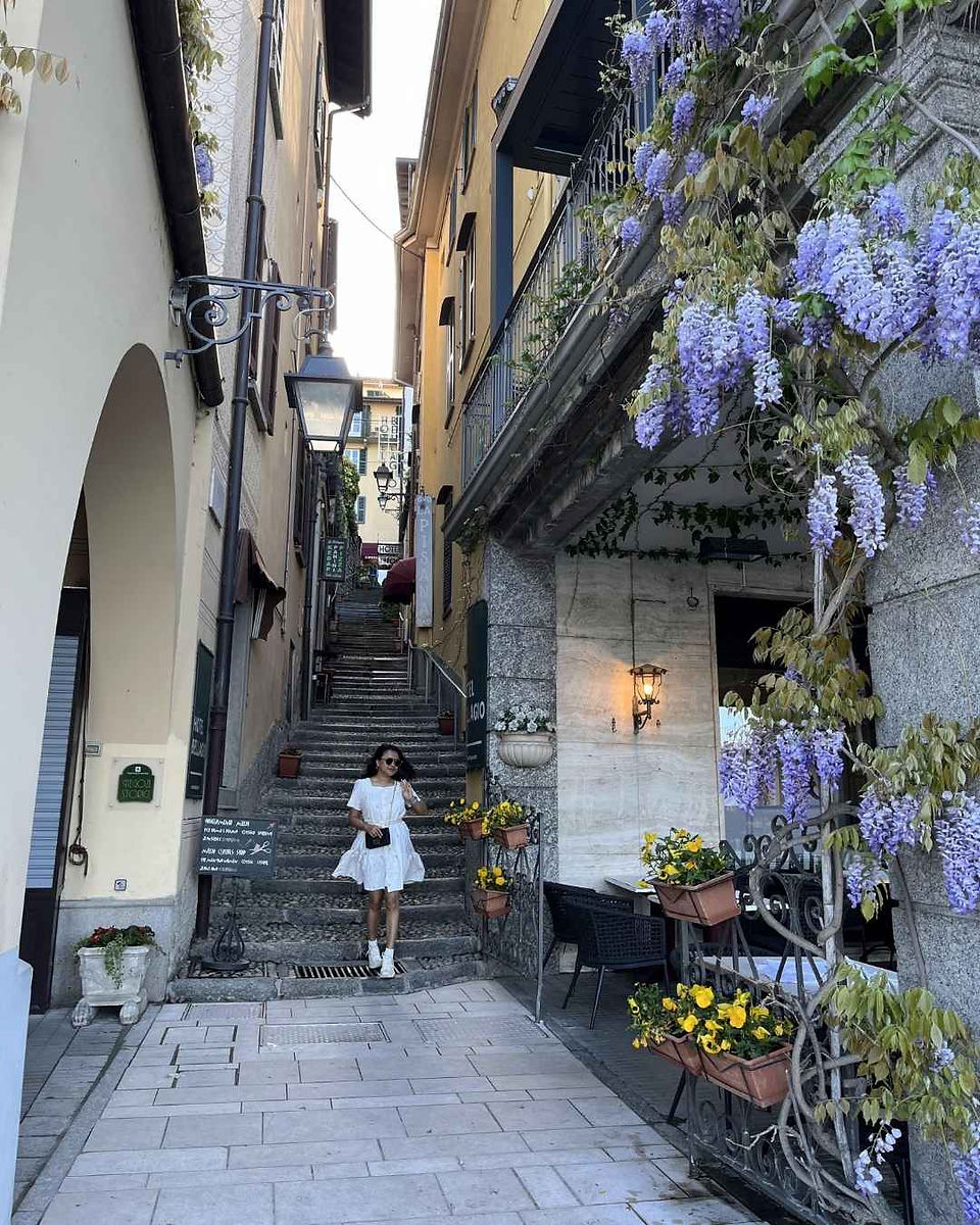 Travel with tarry laurensia lake como bellagio italy  stairs