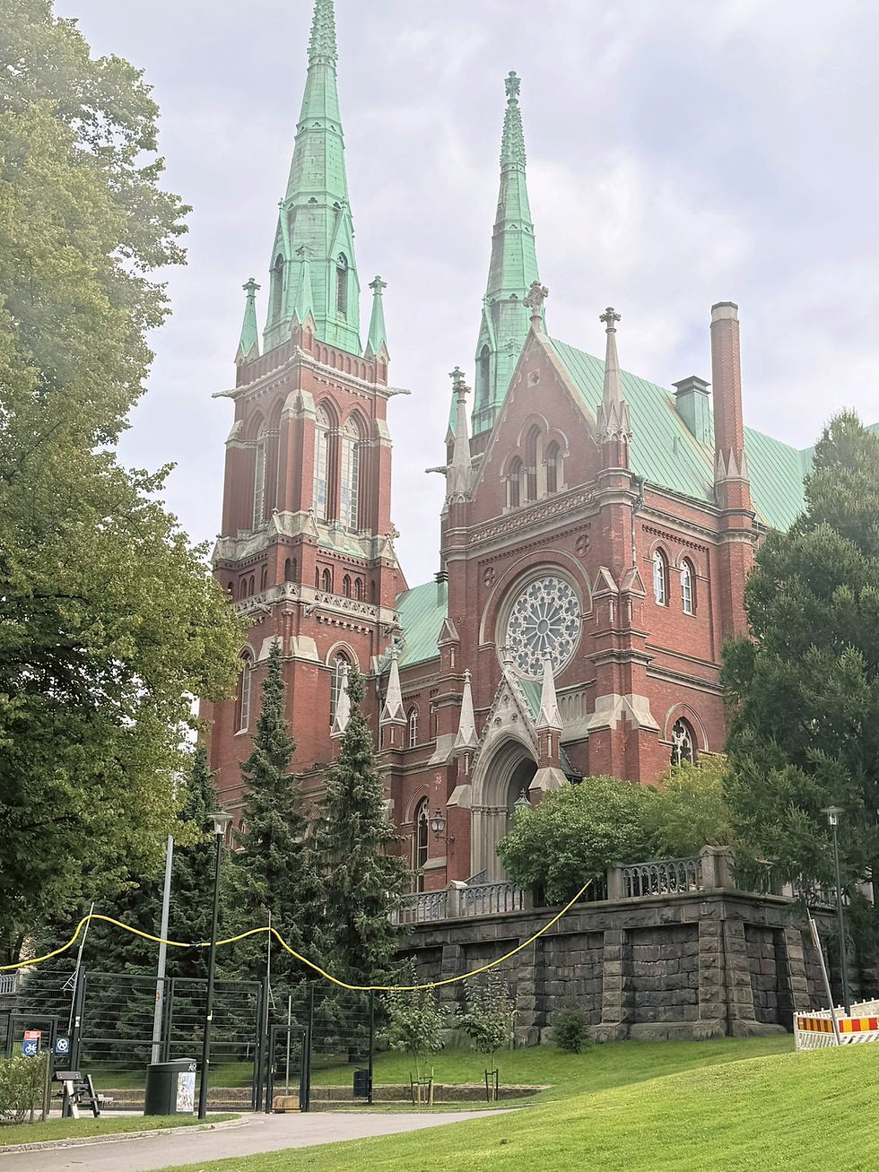 St John's Church with its twin spires, Helsinki | Travel with Tarry Laurensia