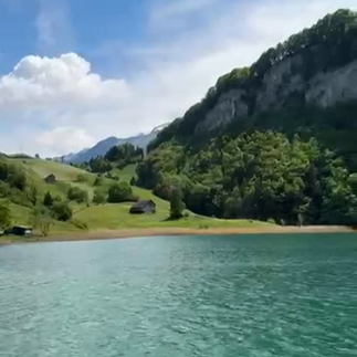 Easy Walk Seelisbergsee Switzerland. Discover the Scenic 7 minutes Walk from the Bus Stop to Stunning Seelisbergsee, Switzerland