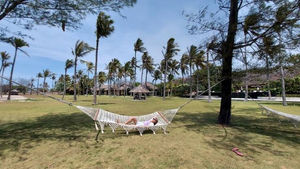 Afternoon chill hammock at Pondok santi estate Gili Indonesia