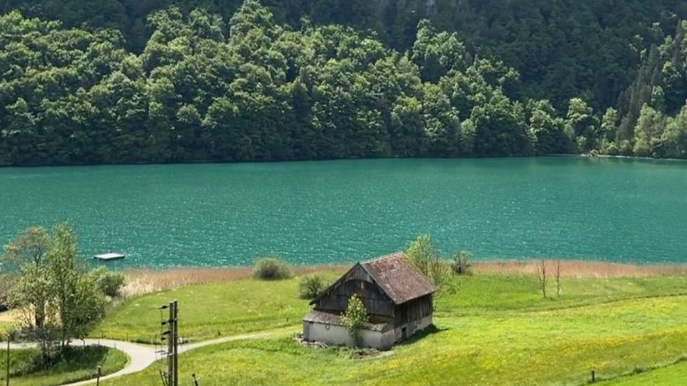 Discover the Scenic 7 minutes Walk from the Bus Stop to Stunning Seelisbergsee, Switzerland