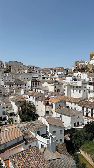 Travel with Tarry Laurensia - Setenil de las Bodegas Andalusia Spain Rock Roof town from the top of it