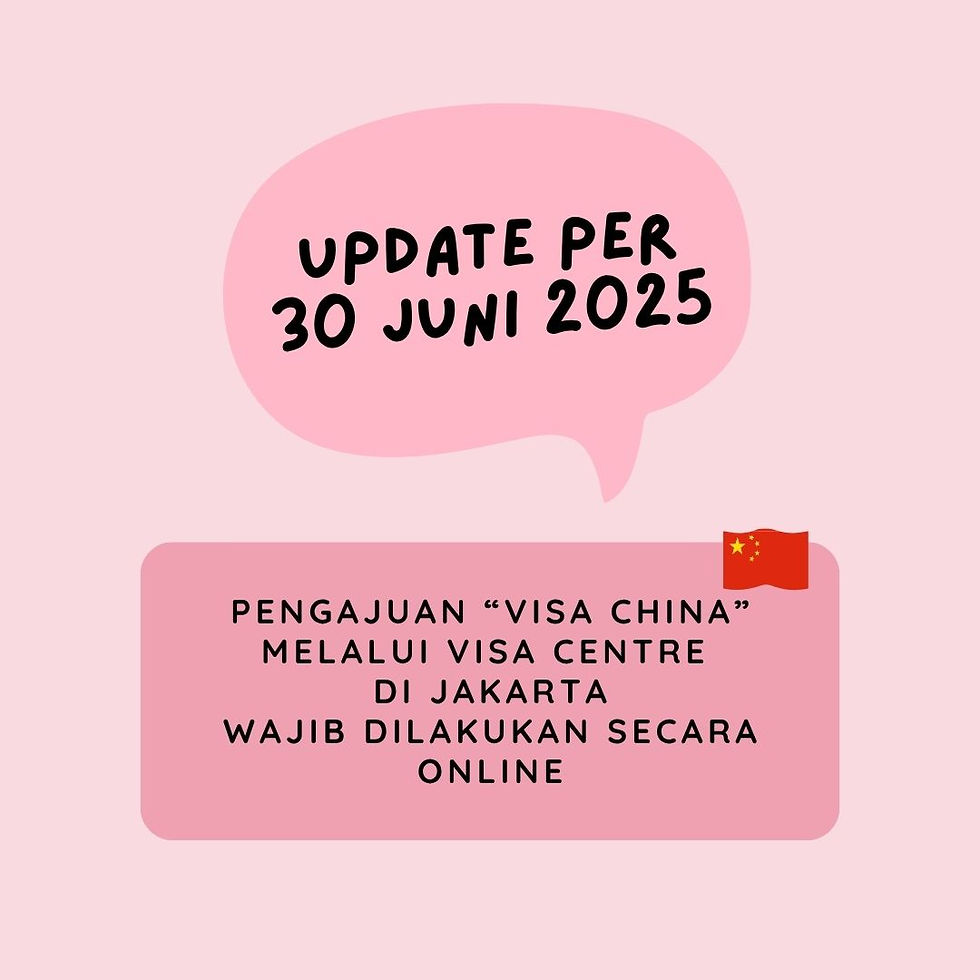 Bikin Visa China Per 30 Juni 2025