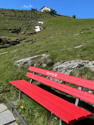 Ascher Cliff Restaurant Appenzell Travel   with Tarry Laurensia - red bench