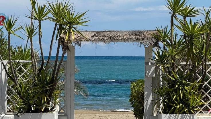 A beach front entrance gate in Pescara, Italia