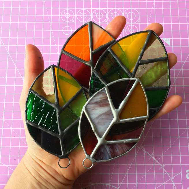 leaf window pendants