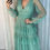 Miniatura: Vestido Longo Verde Oliva Três Marias em Tule com Manga Longa Bufante Frente