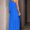 Miniatura: Vestido Longo de Festa Azul Serenity Escuro em Micro Tule com Um Ombro Só