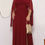 Miniatura: Vestido Longo de Festa em Micro tule Marsala com Manga Capa e Fenda
