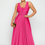 Miniatura: Vestido Longo de Festa Pink em Lurex Acetinado Regata