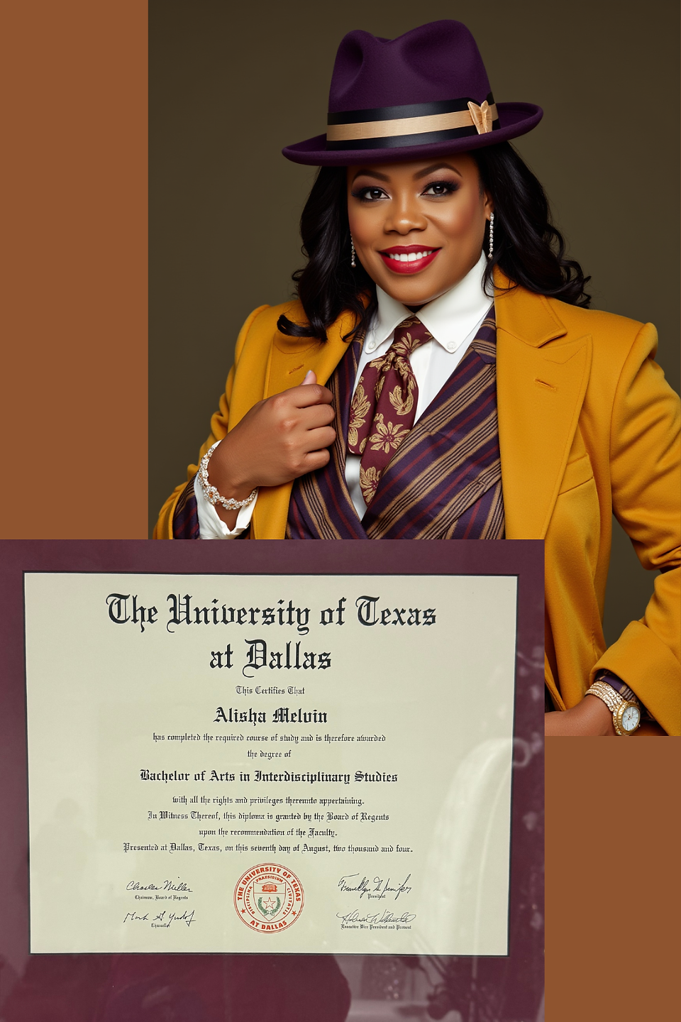 Alisha Melvin Bachelor's Degree from University of Texas at Dallas