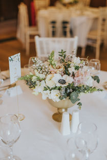 footed bowl wedding table flowers