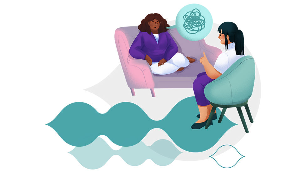 Ilustração sessão de terapia