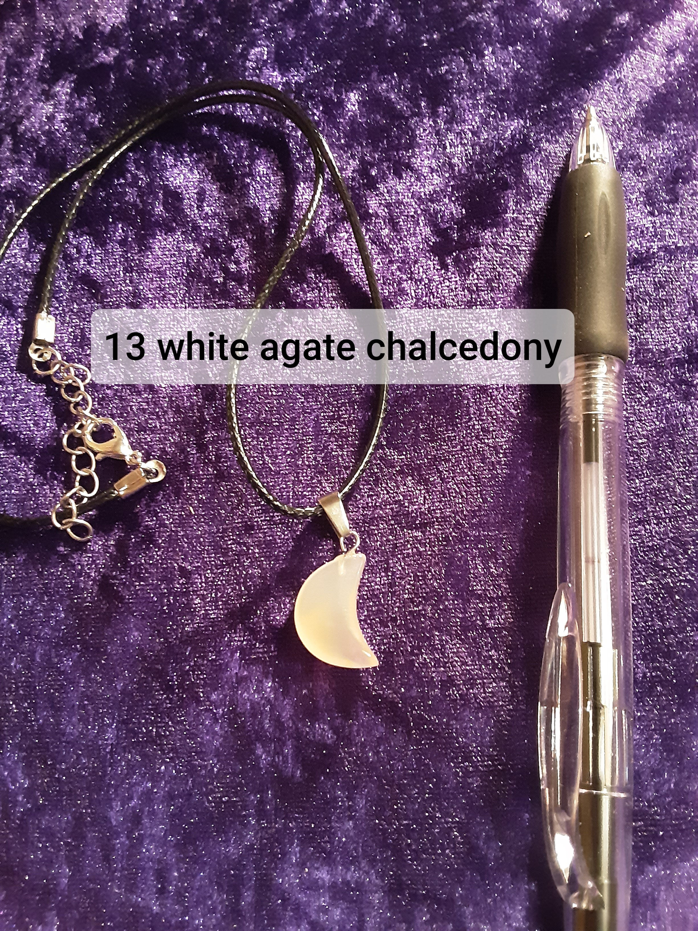 Gemstone crescent moon necklace please click on image for more choices