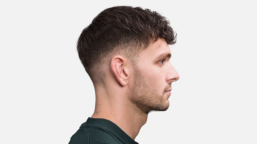 Man wearing a realistic hair system