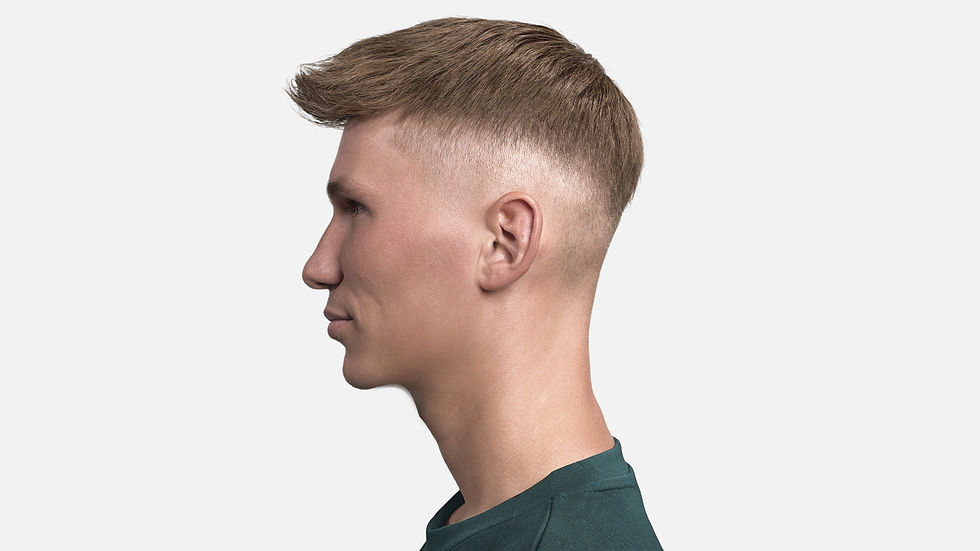 Handsome man wearing a hair system