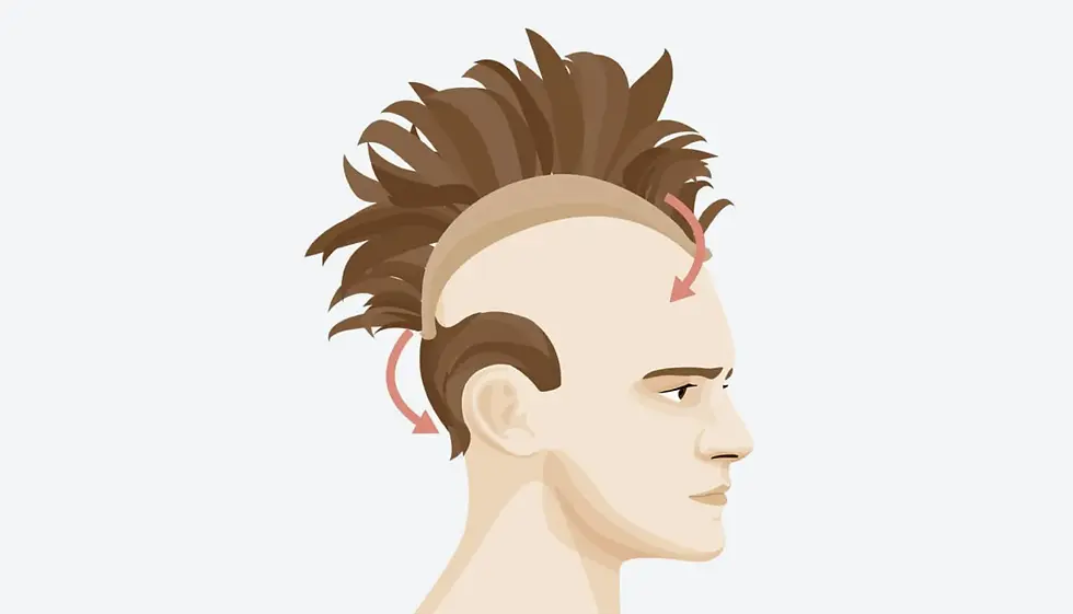 Hair system application step two