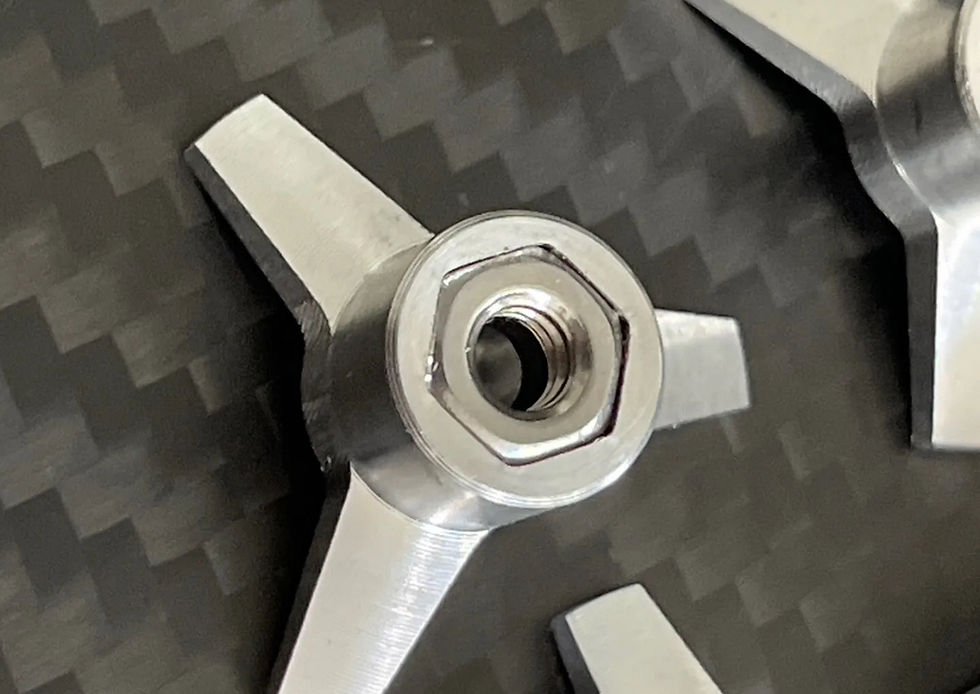 Thumbnail: Tamiya blackfoot Truck alloy nylon Wheel Nut Spinner M4